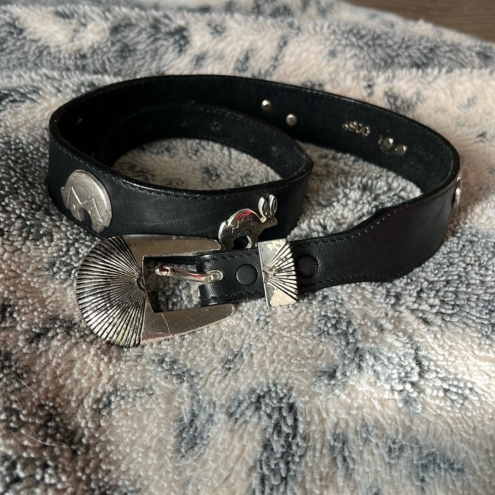 Vintage Black Western Belt